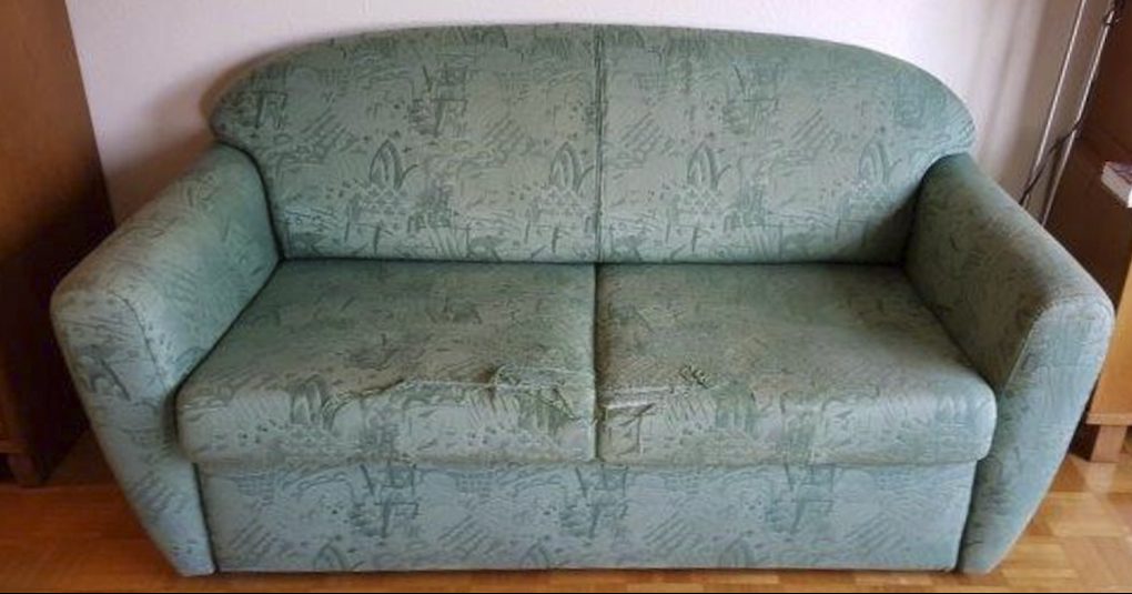 Schlafsofa, vorher