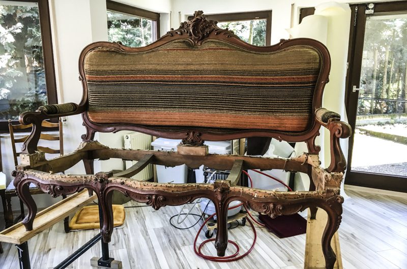 Sofa um 1900, vorher